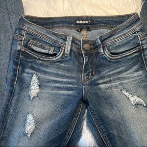 Dollhouse Blue Ripped Boyfriend Jeans